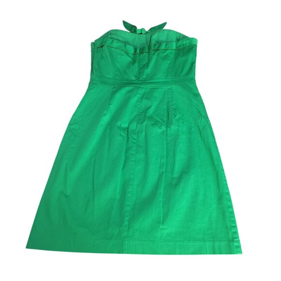 CREMIEUX Women's SZ 8 Kelly Green Strapless Bow Dress Spring Preppy - Picture 3 of 12